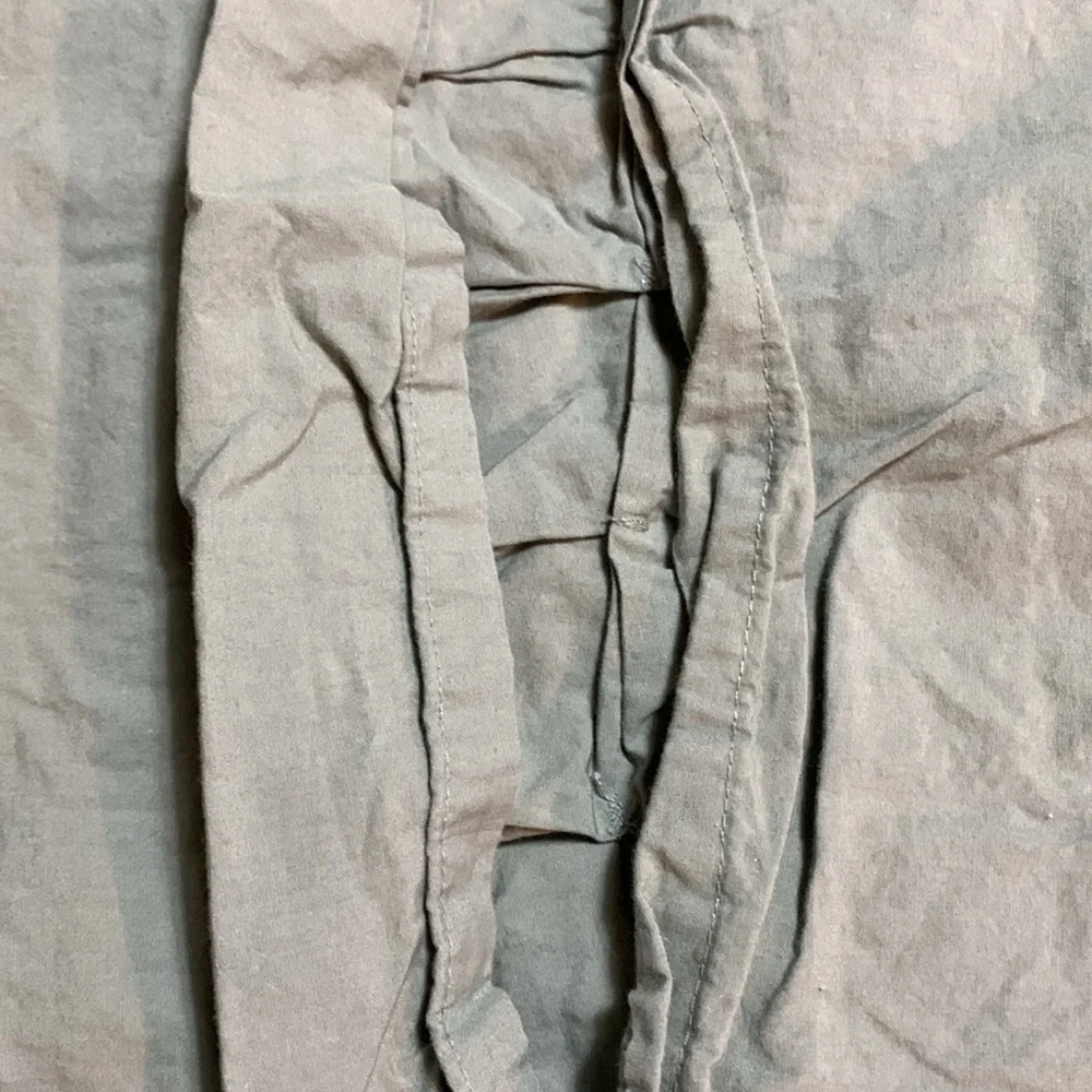 West Elm Puffed/Quilted Standard Size Cotton Sage Sham/ Pillowcases 2